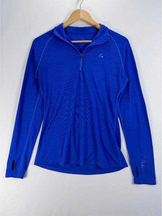 Paradox Tops - Paradox Merino Blend Quarter Zip Women's M Base Layer Hiking Outdoor Thumbholes